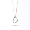 Graceful Heart-Shape Silver Necklace