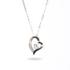 Elegant Heart Silver Necklace