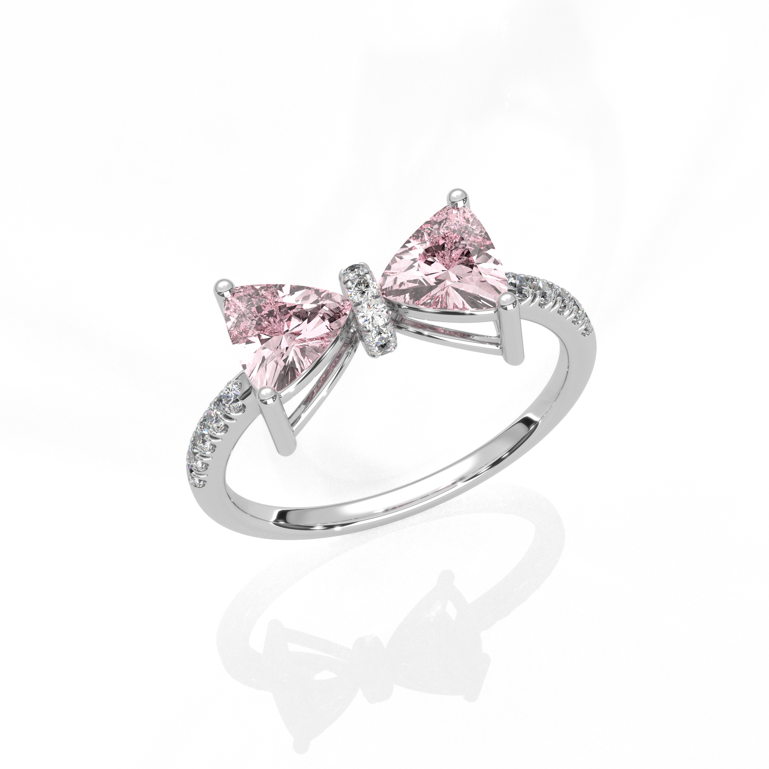 Pink Sparkle Bow Ring