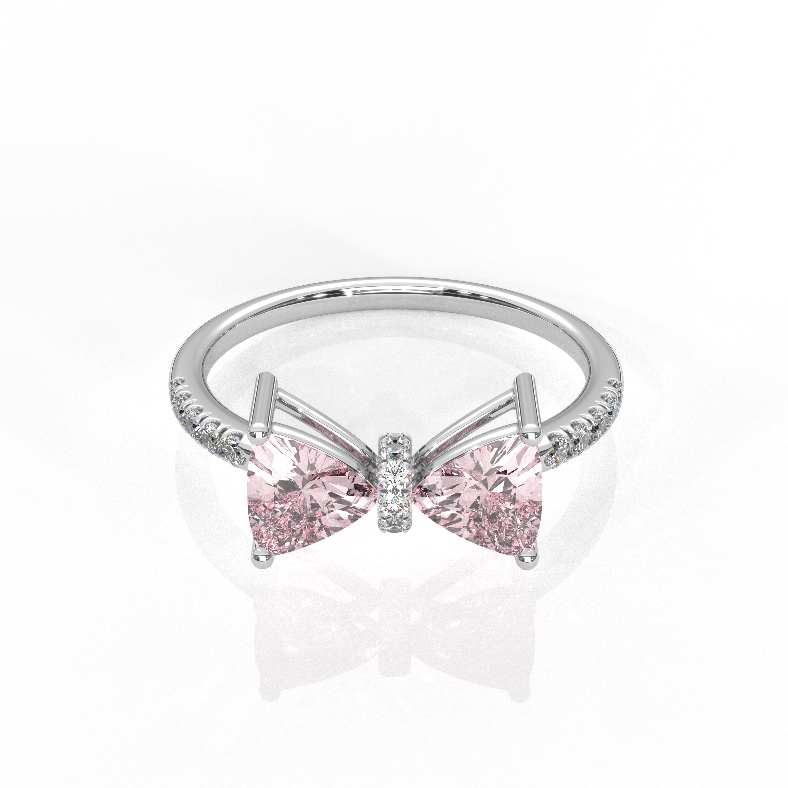 Pink Sparkle Bow Ring