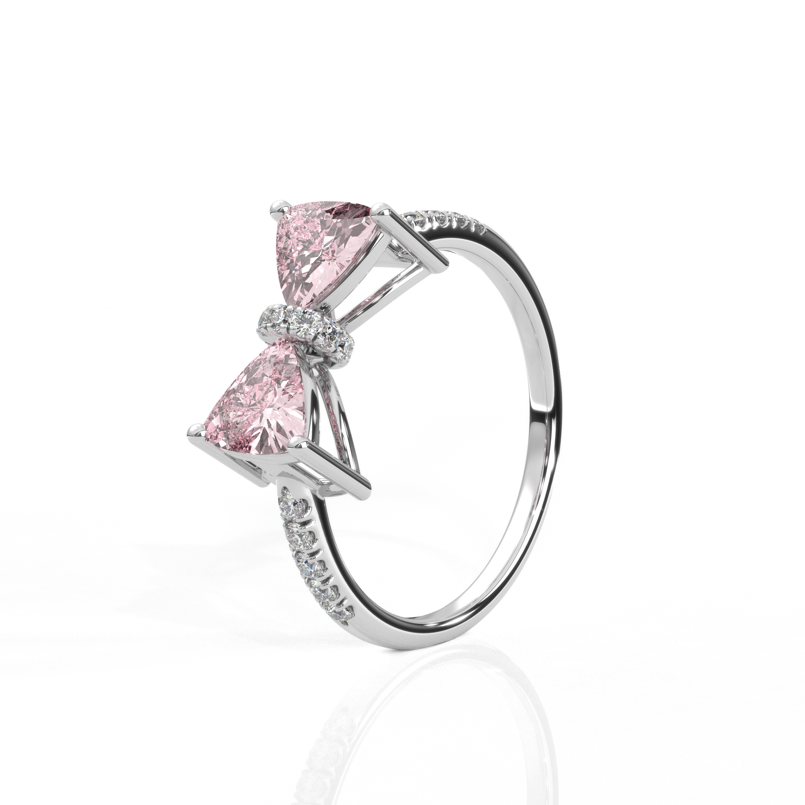 Pink Sparkle Bow Ring