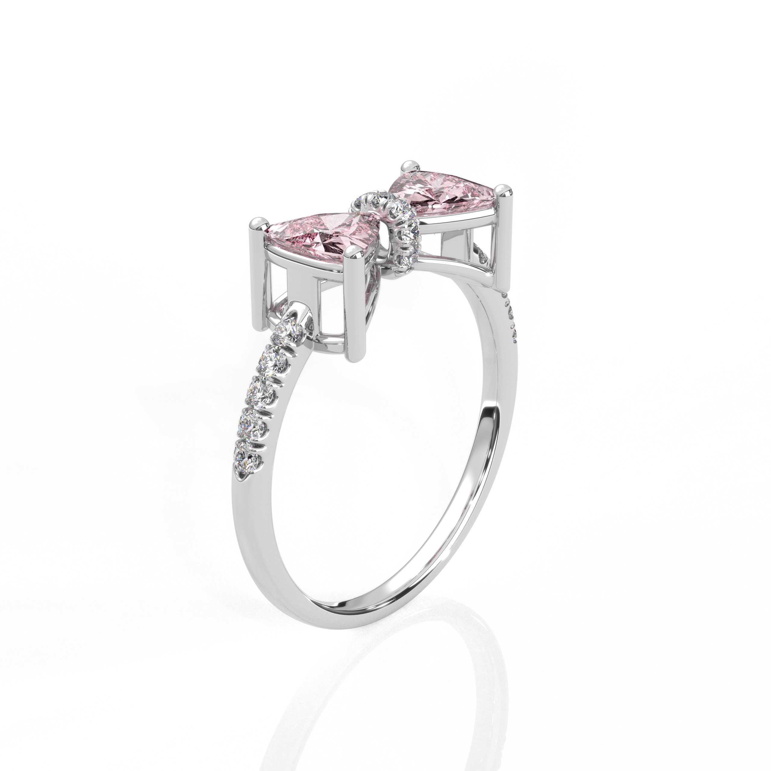 Pink Sparkle Bow Ring